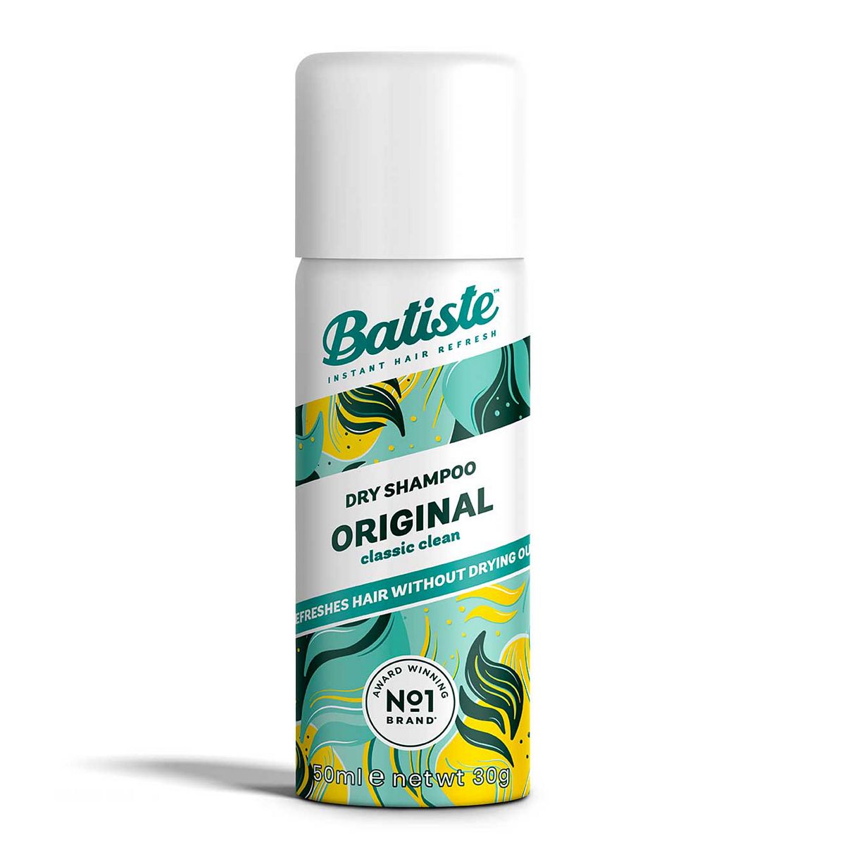 Batiste On The Go Dry Shampoo Original, Classic Fresh Fragrance Hair Shampoo, 50Ml