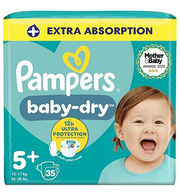 Pampers Baby-Dry Size 7, 17 Nappies, 15Kg+ (2)