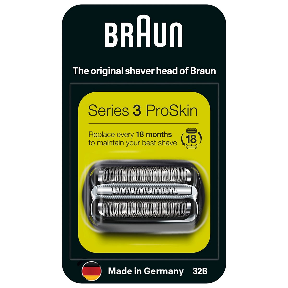 Braun Series 3 Electric Shaver Head Replacement - Black 32B