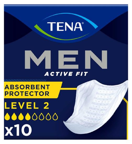 TENA Men Level 2 Incontinence Absorbent Protector - 10 pack