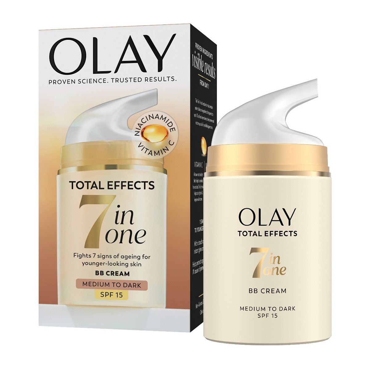 Olay Total Effects Anti-Ageing Bb Face Cream Spf15 For Medium To Dark Shade 50ml