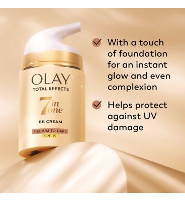 Olay Total Effects Anti-Ageing BB Face Cream SPF15 For Medium to Dark Shade 50ml (2)