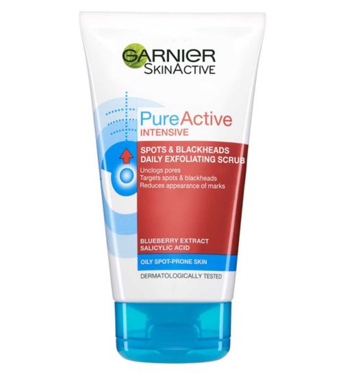Garnier Pure Active Intensive Blackhead Exfoliating Scrub With Natural Exfoliants 150ml