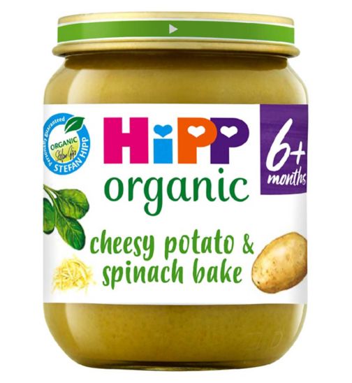 HiPP Organic Cheesy Potato & Spinach Bake Baby Food Jar 6+ Months 125g