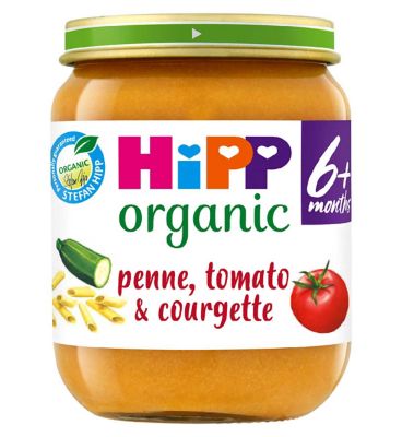 HiPP Organic Penne With Tomato & Courgette Baby Food Jar 6+ Months 125g