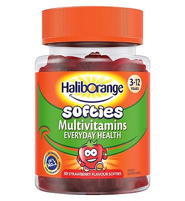 Seven Seas Haliborange Kids Multivitamin Fruit Softies 30 Strawberry Fruit Shapes