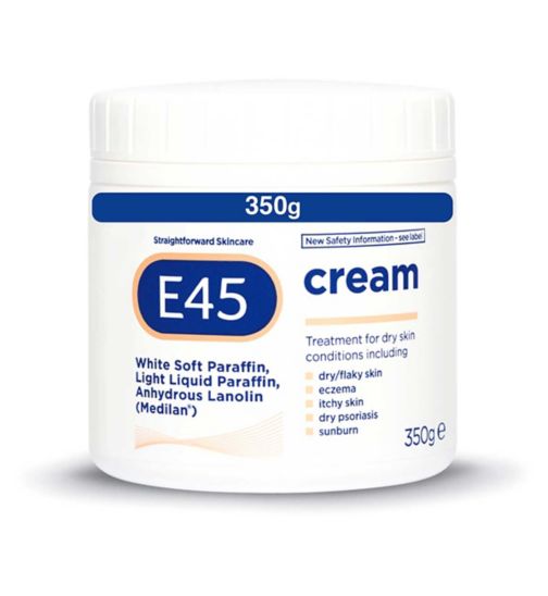 E45 Dermatological Moisturising Cream for Dry Skin & Eczema - 350g