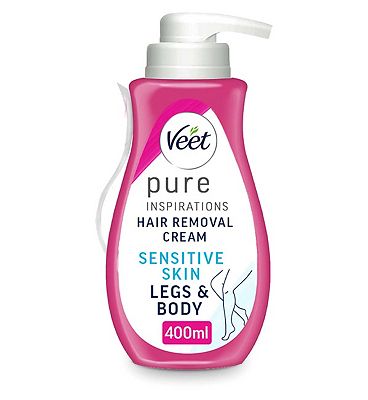 Veet Pure Hair Removal Cream Legs Body Sensitive 400ml Boots