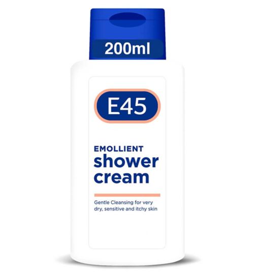 E45 Shower Cream for Gentle and Effective Cleasning for Dry, Sensitive Skin-  200ml