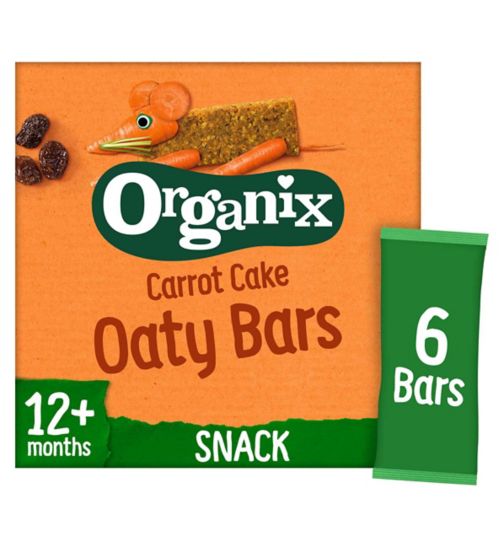 Organix Carrot Cake Organic Soft Oat Snack Bars Multipack 6x30g