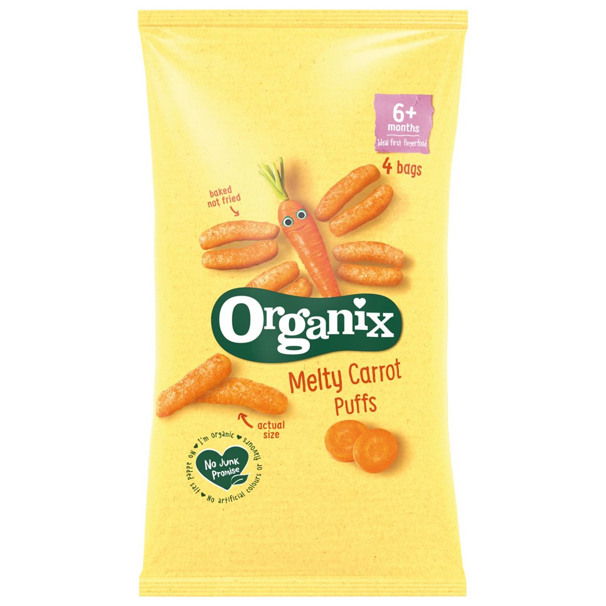 Organix Melty Carrot Puffs Multipack 4X15g