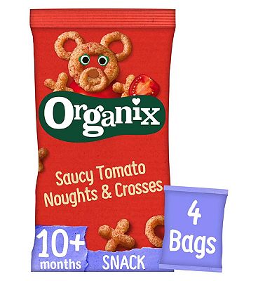 Organix Goodies Organic Saucy Tomato Noughts & Crosses 4 x 15g