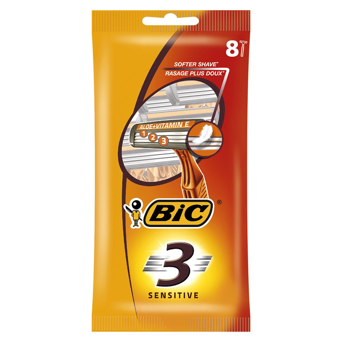 BIC 3 Sensitive Razors 8 Pack