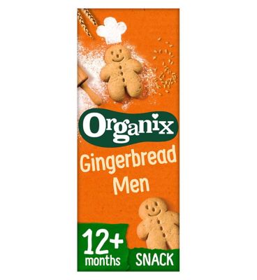 Organix Gingerbread Men Organic Toddler Snack Biscuits 135g