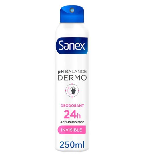 Sanex Dermo Invisible Anti White Marks 24H Antiperspirant Deodorant 250ml