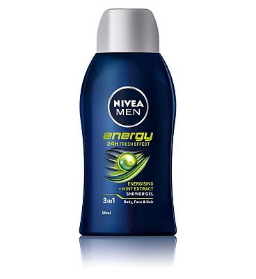 NIVEA MEN Energy Shower Gel for Body, Face & Hair 50ml