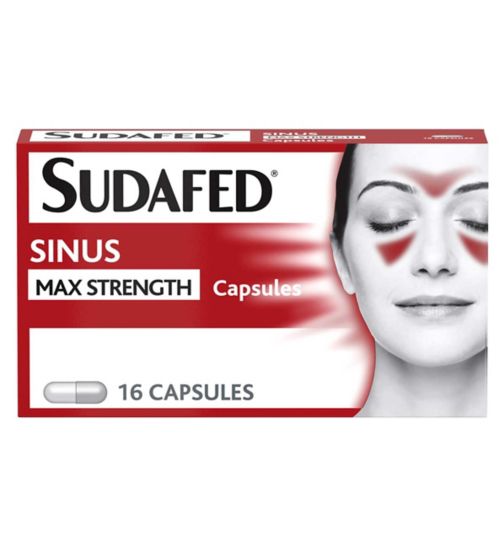 Sudafed Sinus Max Strength - 16 Capsules