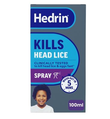 Hedrin Kills Head Lice Spray - 100ml - Boots