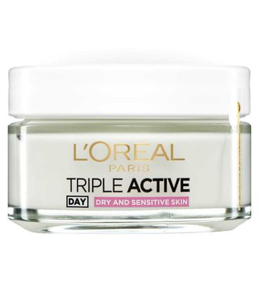L'Oreal Paris Triple Active Day Moisturiser Dry and Sensitive Skin 50ml