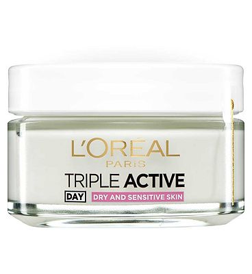 L'Oral Paris Triple Active Day Multi Protection Moisturiser Dry and Sensitive Skin 50ml