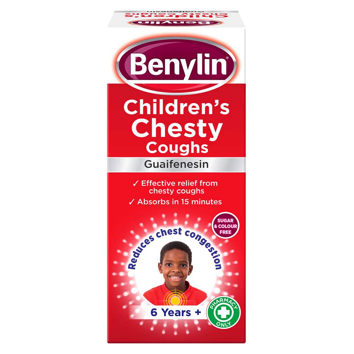 Benylin Children's Chesty Coughs 6 - 12 Years Strawberry 125Ml