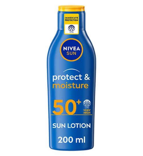 NIVEA SUN Protect & Moisture Suncream Lotion SPF 50+ 200ml
