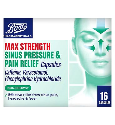 Click to view product details and reviews for Boots Pharmaceuticals Max Strength Sinus Pressure Pain Relief Capsules 16 Caffeine Paracetamol Phenylephrine Hydrochloride.