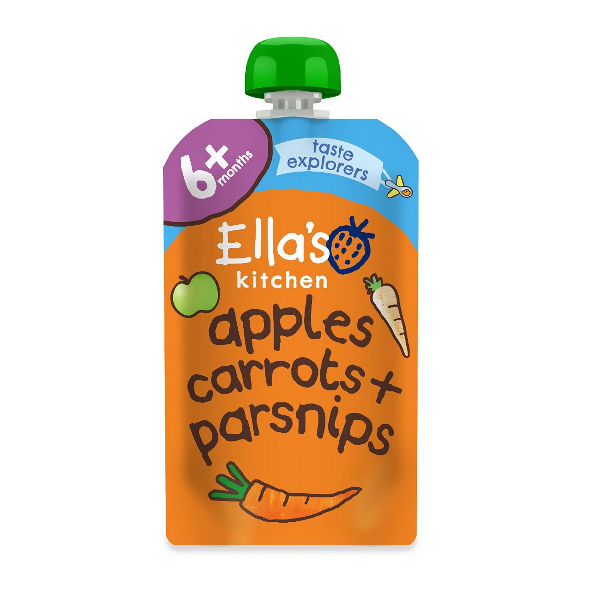 Ella's Kitchen Organic Apples Carrots And Parsnips Baby Food Pouch 6 Plus Months 120G