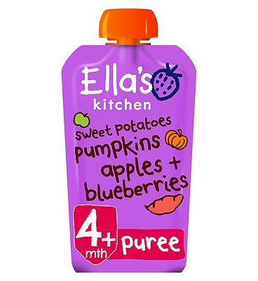 Ella's Kitchen Sweet Potatoes, Pumpkin, Apples + Blueberries Stage 1 from 4 Months 120g