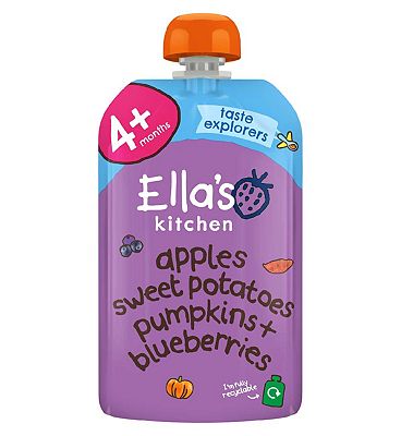 Ella's Kitchen Sweet Potatoes, Pumpkin, Apples + Blueberries Stage 1 from 4 Months 120g