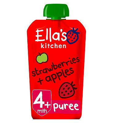 Ella's Kitchen Strawberries + Apples Stage 1 From 4 Months 120g