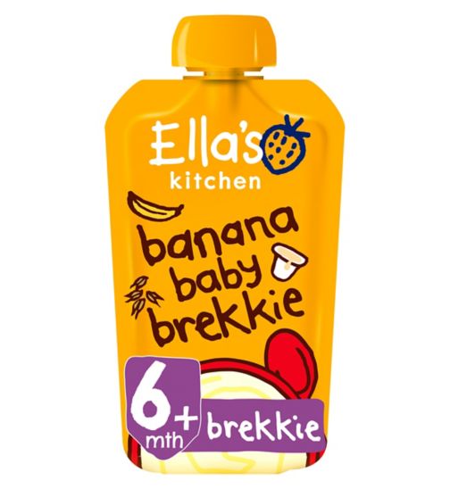 Ella's Kitchen Organic Banana Baby Brekkie Baby Food Breakfast Pouch 6+ Months 100g