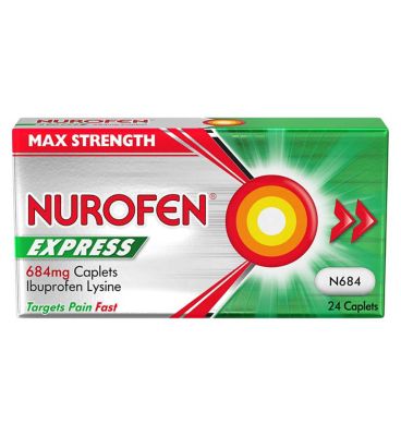 Nurofen Express 684mg Caplets Max Strength - 24 Caplets - Boots