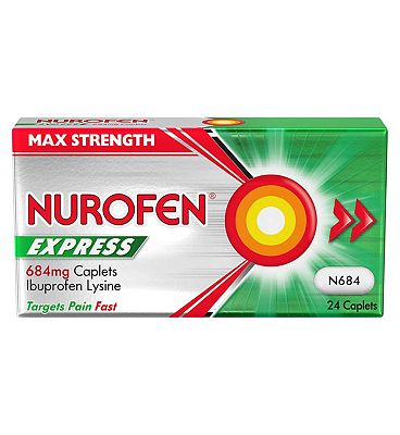 Nurofen Express 684mg Caplets - 24 Ibuprofen Lysine