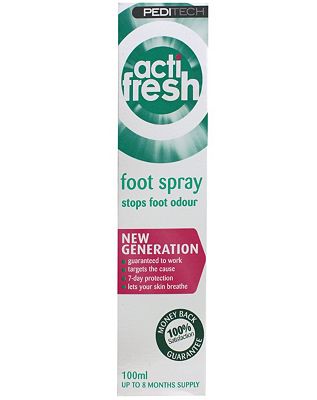 Peditech ActiFresh Foot Odour Spray 100ml - up to 8 months supply