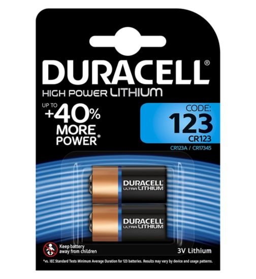 Duracell Ultra 123 3V Lithium Battery x2