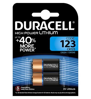 Duracell Ultra 123 3V Lithium Battery x2