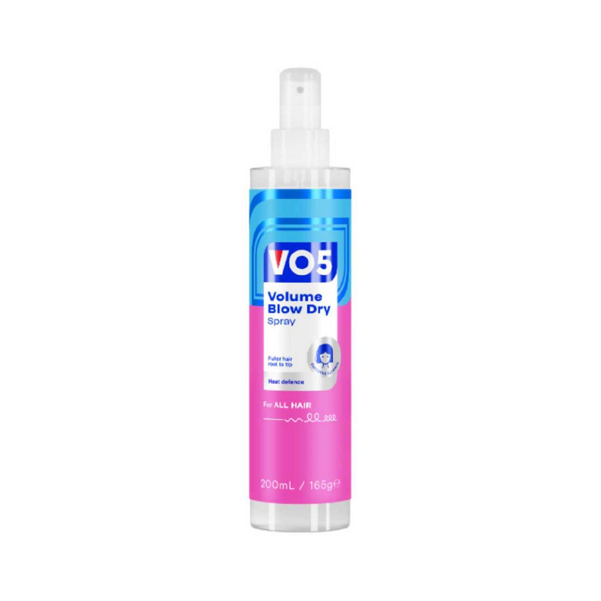 VO5 Hairspray Volume Blow Dry Heat Protection Spray For Fine Flat Hair200 ml, 200ml