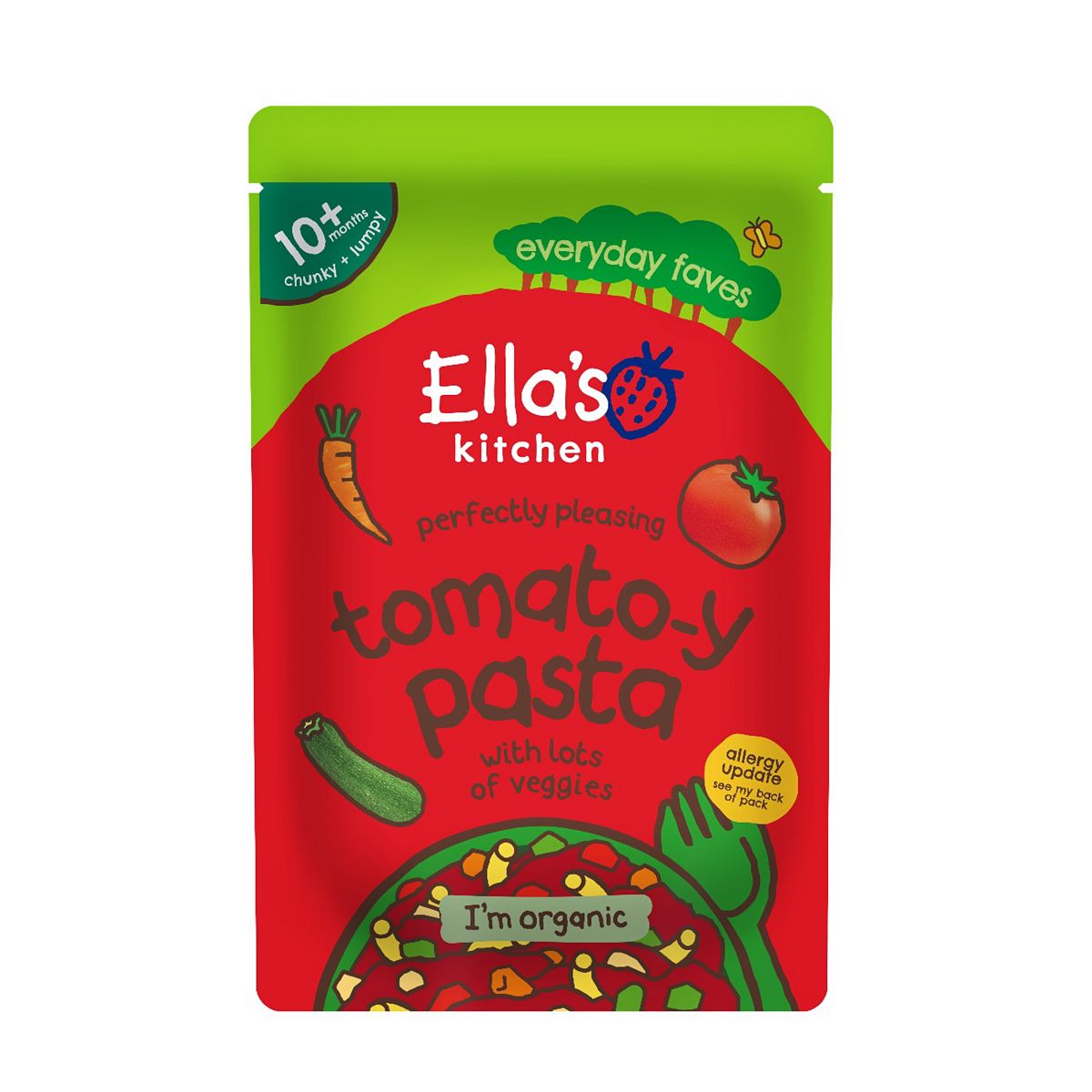 Ella's Kitchen Organic Tomato-Y Pasta Baby Food Pouch 10+ Months 190G