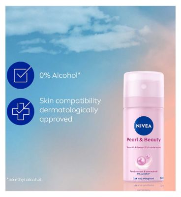NIVEA Pearl & Beauty 72h Anti-Perspirant Deodorant Mini Spray 35ml (5)