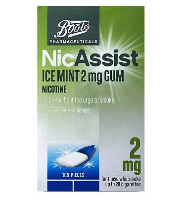 Boots Pharmaceuticals NicAssist Ice Mint 2mg Gum - 105 Pieces