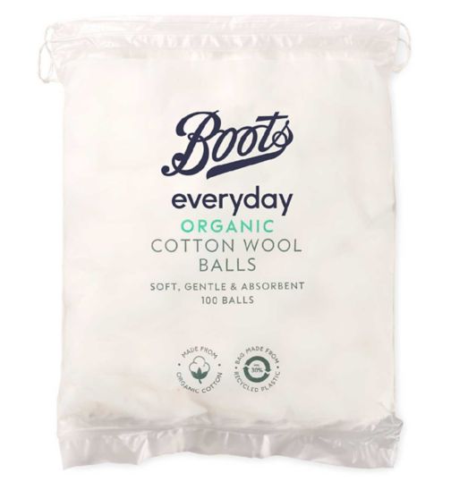 Boots Everyday Organic Cotton Wool Balls x 100