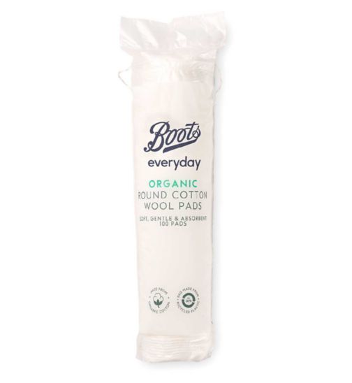 Boots Everyday Organic Cosmetic Round Cotton Wool Pads 100 pads