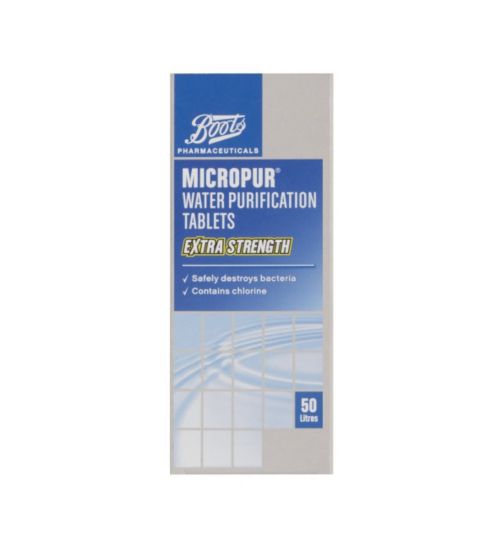 Boots  Micropur Water Purification Tablets Extra Strength - 50 tablets
