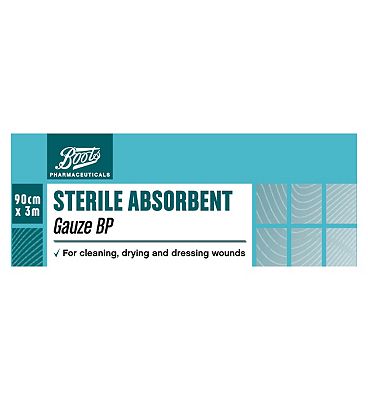 Click to view product details and reviews for Boots Sterile Absorbent Gauze Bp 3m X 90cm.