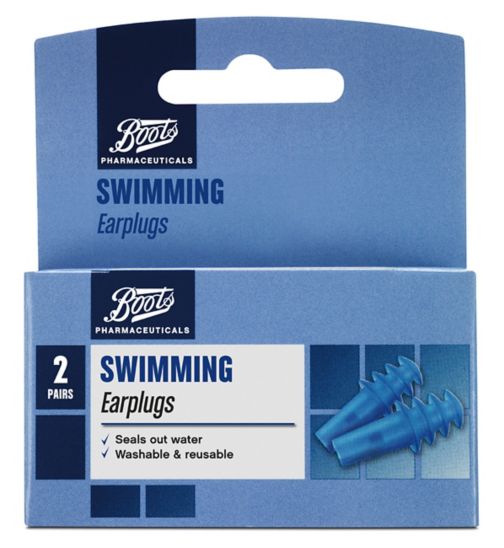 Boots Swimming Earplugs (2 Pairs with Carry Case)