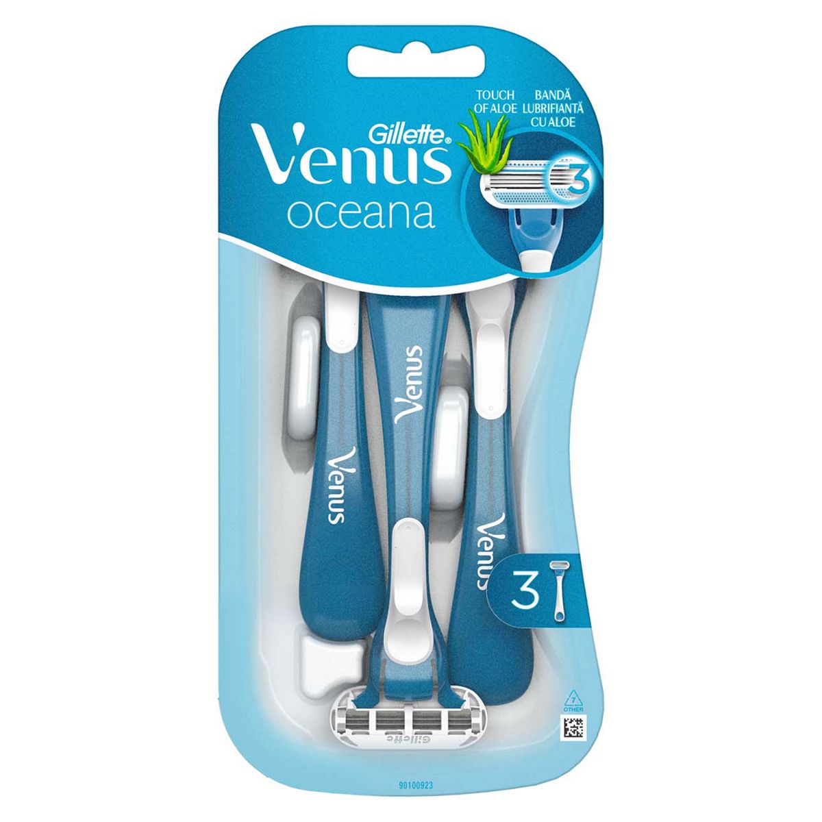 Gillette Venus Razors, Oceana 3 Blade Disposable Women's Razors With Aloe, Pack