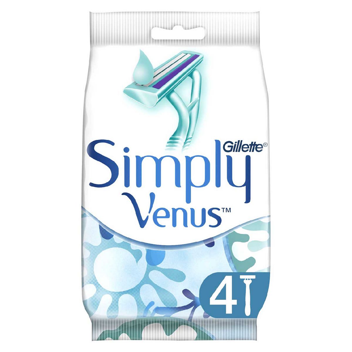 Gillette Venus Razors, Simply 2 Blade Disposable Women's 4 Pack