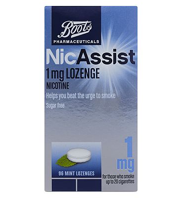 Boots Pharmaceuticals NicAssist 1 mg compressed lozenges  - 96 Lozenges