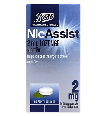 Boots Pharmaceuticals NicAssist 2mg Mint Lozenge Nicotine- 96 Lozenges